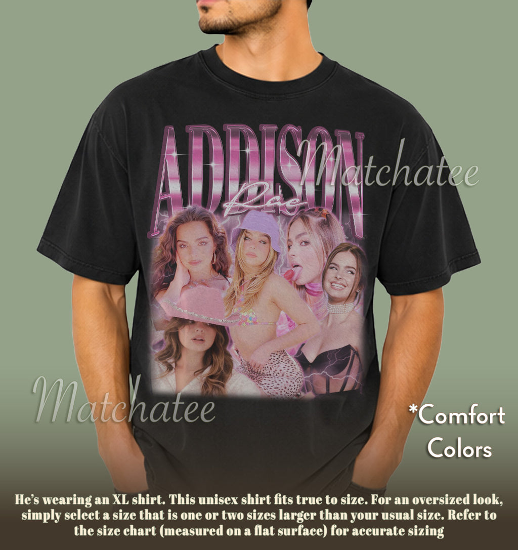 Addison Rae vintage retro t-shirt - graphic pop culture design