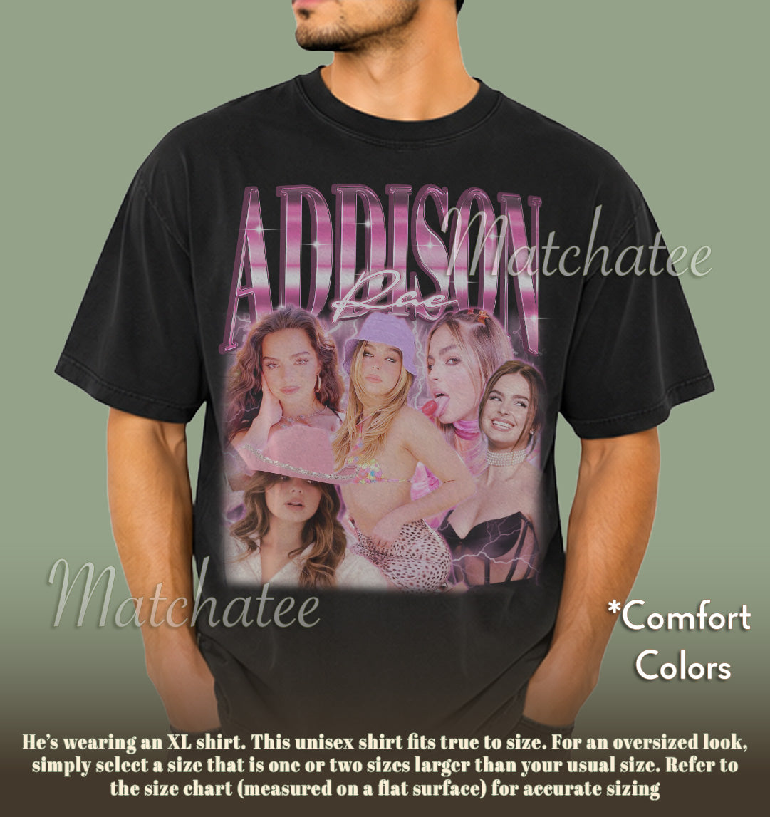 Addison Rae vintage retro t-shirt - graphic pop culture design