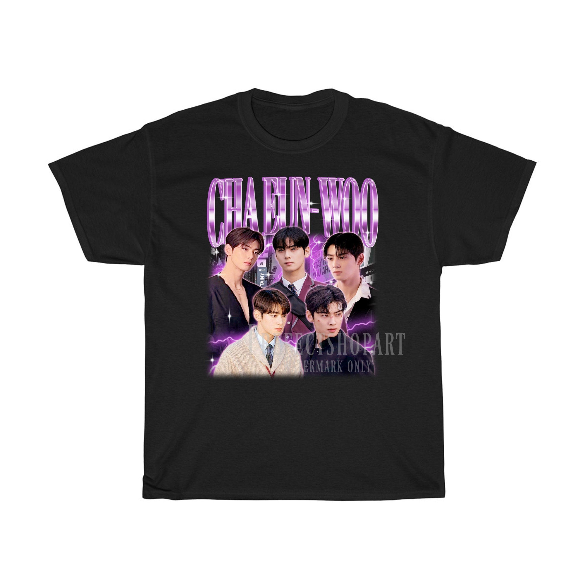 Cha Eunwoo T-shirt vintage graphic tee – view 2