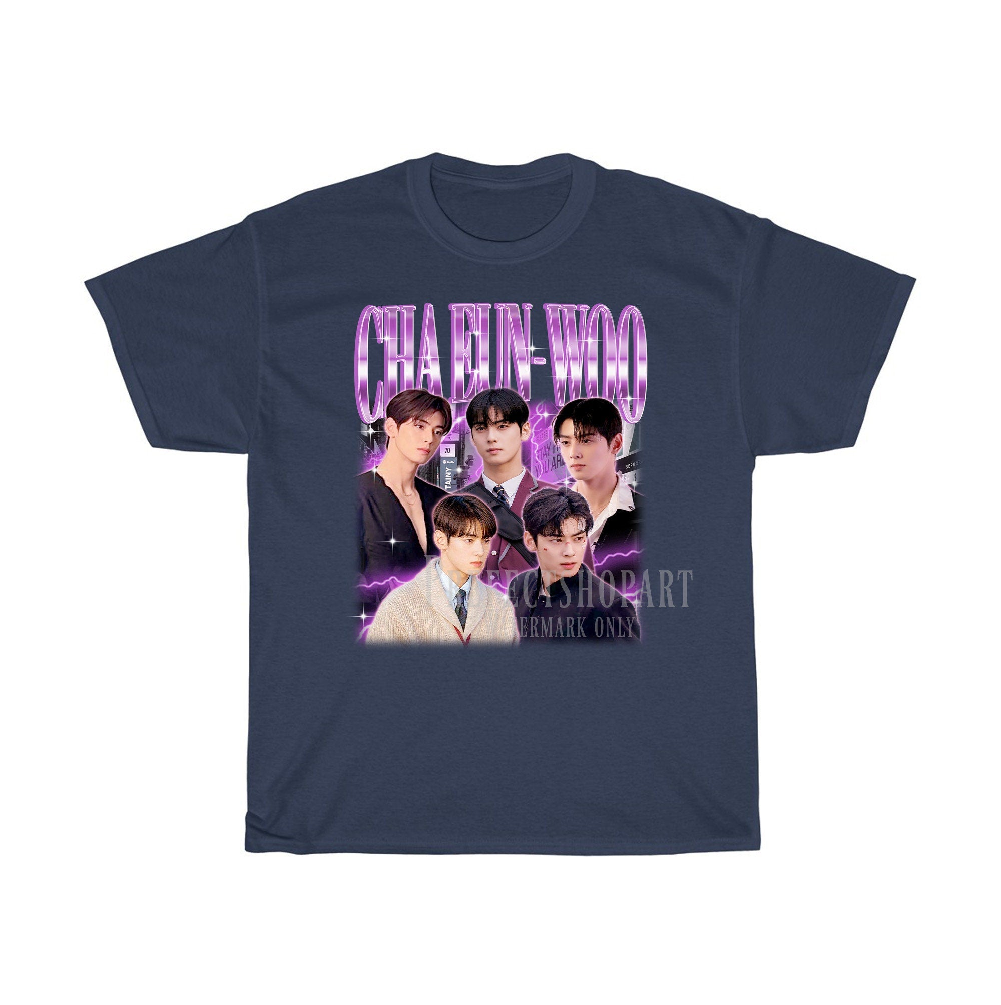 Cha Eunwoo T-shirt vintage graphic tee – view 3