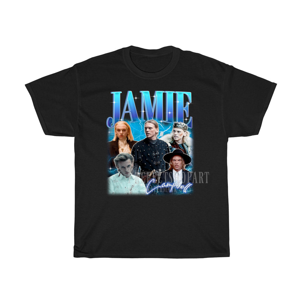 Jamie Campbell Bower Retro T-shirt vintage graphic tee – view 2